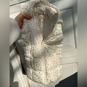 Chic Kids' White and Gold Polka Dot Vest